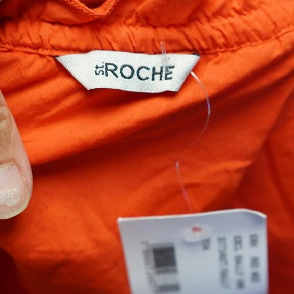 St. Roche One Shoulder Sally Eyelet Blouse Red Womens Size Medium - Picture 5 of 9